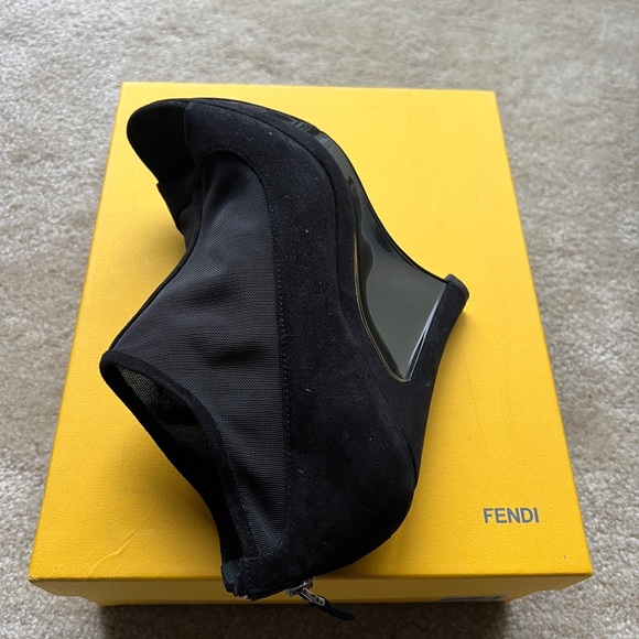 Fendi mesh and suede booties, gently used - Picture 6 of 14
